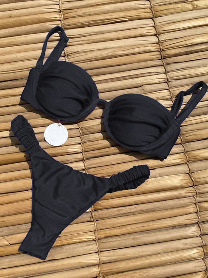 Mia™ |  Beugel Elastisch Gerimpeld Bikini Set