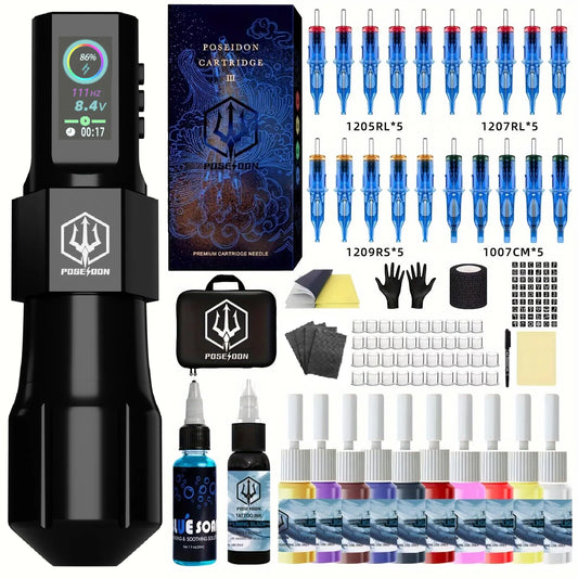 Poseidon | Draadloze Complete Tattoo Kit